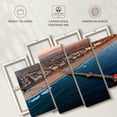 thumbnail image 6 of Elephant Stock Dock At Huntington Beach Wall Art - Horizontal Multi Panel Canvas - Living Room Wall Decor - Nautical Multi Panel - Beige And Blue Decor - 36" x 22", 6 of 8