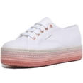 thumbnail image 6 of Superga 2790 Cotcolorpew Women's Lace Up Coloured Rope Platform Shoes In White Size 10.5, 6 of 6