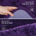 thumbnail image 5 of Walensee Shag Bath Rug, Non Slip Bath Mat for Bathroom, 16"x24", Dark Purple, Machine Wash, 5 of 9