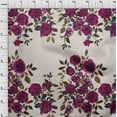 thumbnail image 3 of oneOone Viscose Chiffon Magenta Fabric Leaves & Rose Floral Sewing Craft Projects Fabric Prints By Yard 42 Inch Wide, 3 of 4