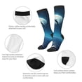 thumbnail image 3 of Fotbe Night Sky Moon Dolphin Calcetas Divertidas Estampadas para Hombre y Mujer, Calcetas de Algodón hasta la Rodilla para Caminar, Correr, Enfermería y Embarazo, 3 of 6