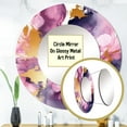 thumbnail image 3 of Designart "Têtes en Violet et Rose" Fractals Violets Grand Miroir Rond - Miroir Rond Décor Mural - Miroir Imprimé Charmant 29 Pouces x 29 Pouces Pouces, 3 of 5