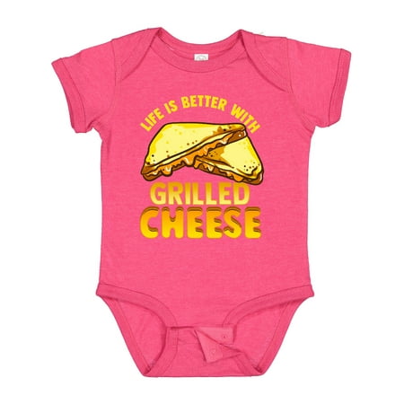 

Inktastic Life is Better with Grilled Cheese Gift Baby Boy or Baby Girl Bodysuit