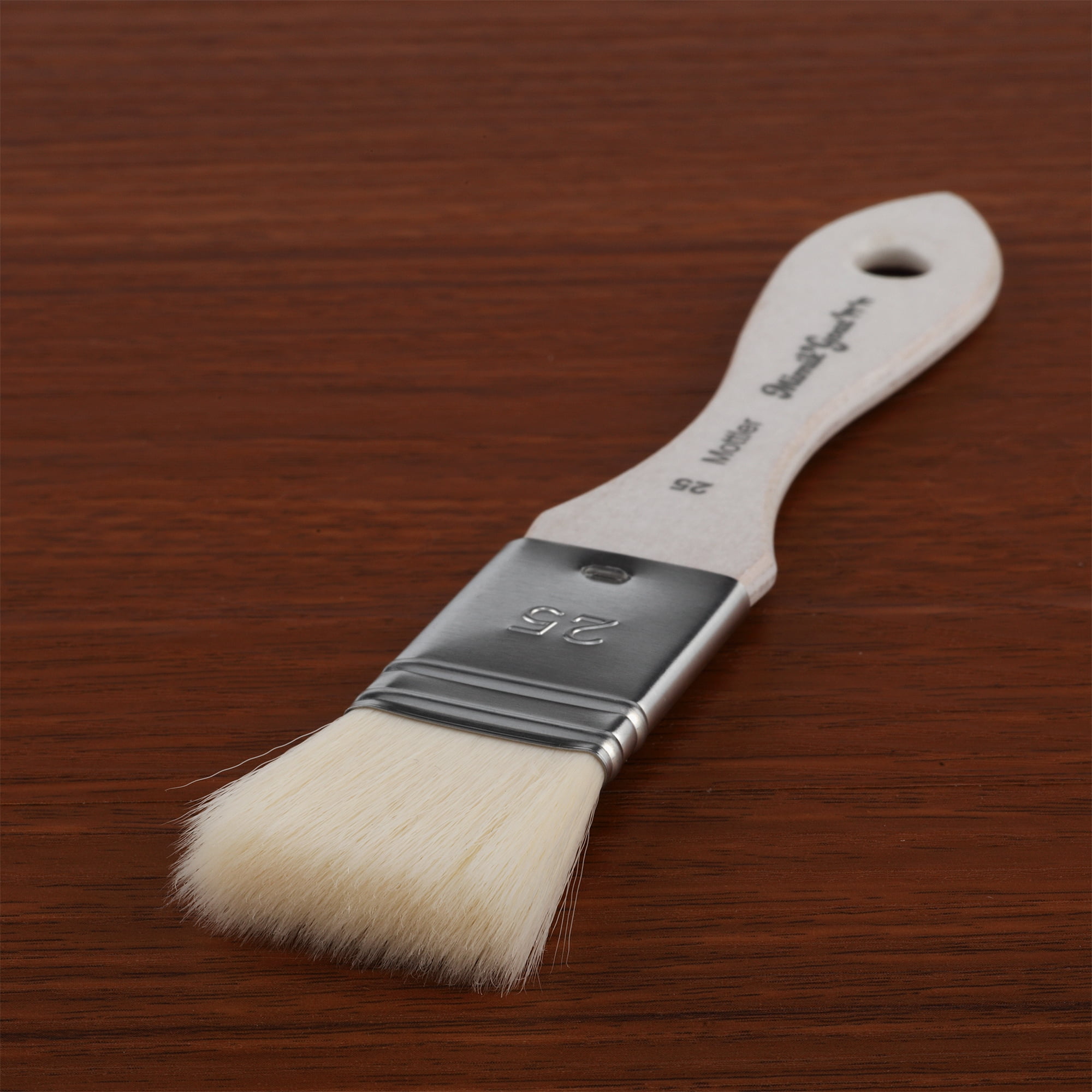 Creative Mark Mimik Synthetic Goat Hair Mottler Paint Brush 1" - Short Handle Flat Watercolor Brush- Soft, Absorbent, Synthetic Paint Brush for Watercolor, Oil & Acrylic- Rust-Proof Ferrule- Handmade