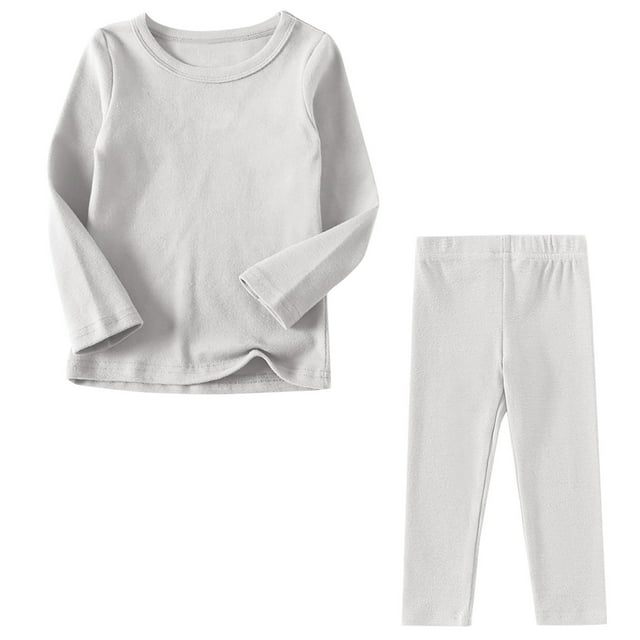 cfhntfmh Ensembles de Pyjama Garçons Filles Doux Manches Longues Col Rond Chandails à Enfiler Hauts Ensemble 2 Pcs Pyjamas Vêtements de Nuit Ensembles Détente Pantalons Pleine Longueur