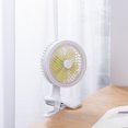 thumbnail image 2 of Mini ventilador Rotación automática Viento de tres velocidades Ventilador ajustable Ventilador de aire de carga USB con luz LED, 2 of 8
