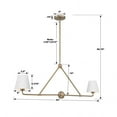 thumbnail image 2 of XAV-B9302-VG-WH Crystorama Lighting Xavier - 2 Light Chandelier In Modern Style-15 Inches Tall and 42 Inches Wide-Vibrant Gold/White Finish, 2 of 8
