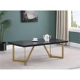 thumbnail image 2 of Black Wood Coffee Table with Gold Painted Legs, 2 of 2