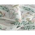 thumbnail image 3 of Ambesonne Nature Quilted Bedspread Set 3 Pcs, Wild Butterfly Bird Leafy, Queen, Ivory Forest Green, 3 of 4