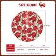 thumbnail image 3 of Daiia Rose Flowers Drawing Merry Christmas Tree Skirt , Xmas Large Lace-up Tree Skirt, Santa Snowflakes Rustic Home Decorations New Year Party Farmhouse Decor-48", 3 of 7