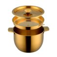 thumbnail image 1 of Culinary Tool, Anti-Drip and Non-Slip Design Stainless Steel Oil Filter Pot, Premium Material Non-Stick Coating Cooking Oil Filter Grease Container for Kitchen (Gold), 2.8L Large Capacity, 1 of 5