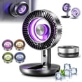 thumbnail image 1 of 3-In-1 USB Desk Fan with Colorful Led Light, Rechargeable Portable Table Foldable Fan, Quiet Rechargeable Table Fan, Small Desk Fan 5-Speed Adjustment for Bedroom Office Dorm Travel (Grey), 1 of 8