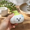 Crunchy Garlic Squishy with Bead Filled Interior and Expression, Single ...