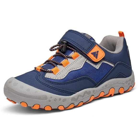 Zapatos de senderismo Mishansha para niños y niñas, azules y naranjas 4.5 Big Kid