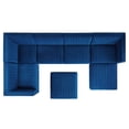 thumbnail image 4 of Modway Sanguine Channel Tufted Performance Velvet 7-Piece Left-Facing Modular Sectional Sofa in Navy, 4 of 10