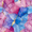 Watercolor Blue Marble Pattern, variant on Yayeee Kitchen Valance Rod Pocket 54" x 18" Living Room Window Curtain, Watercolor Pink Marble Pattern
