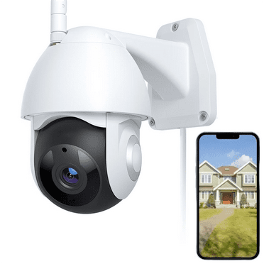 GNCC Wireless Wifi Outdoor Surveillance Camera 2K, PIR Motion, Two-Way ...