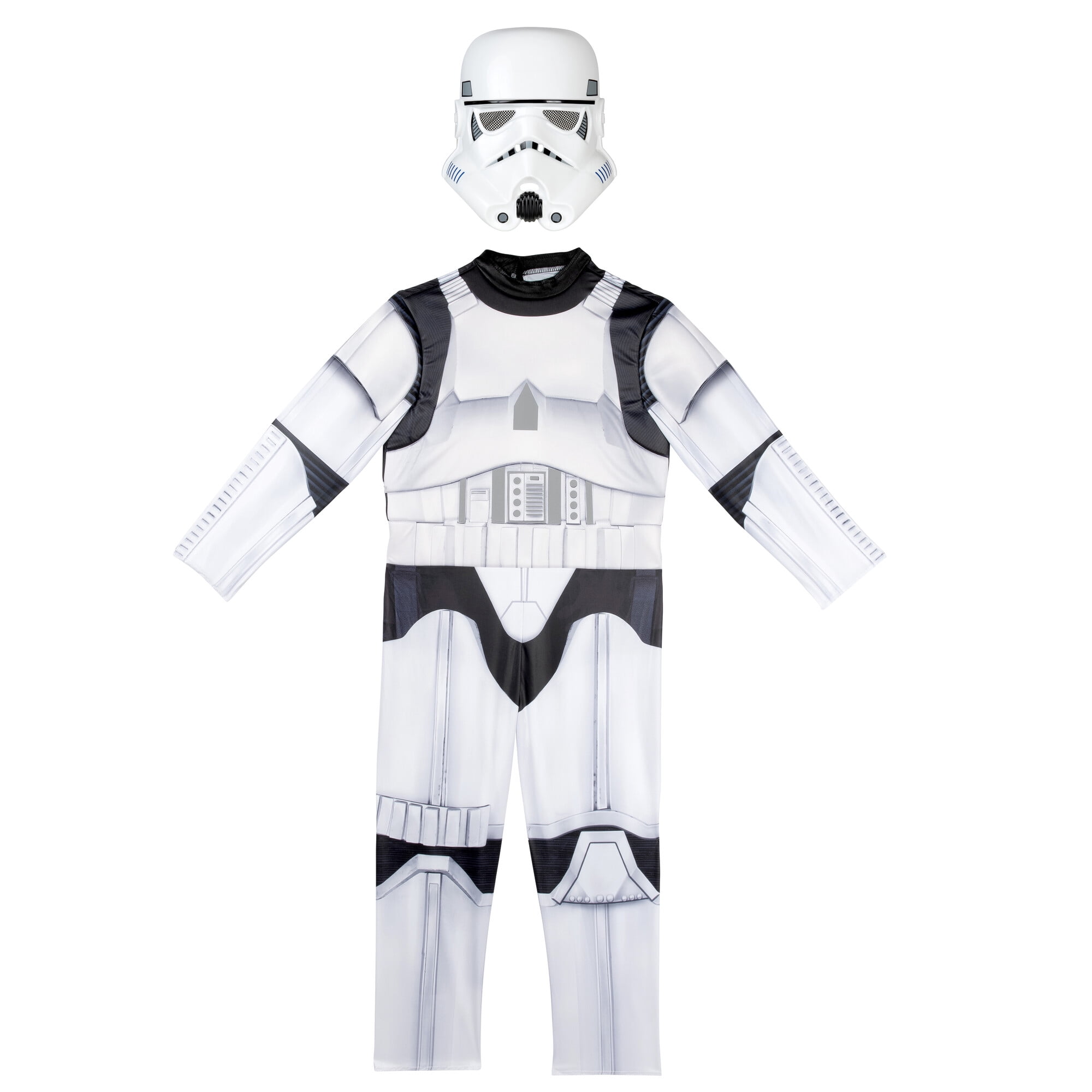 STAR WARS Stormtrooper Official Boys Youth Halloween Costume Medium - Padded Jumpsuit with Plastic Mask and Reflective Torso