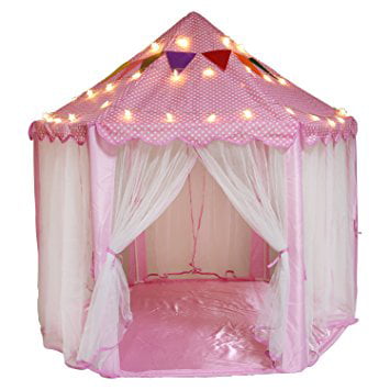 Gift for Girls Boys Hexagon Play Tent UK Deluxe Kids Princess Castle Play House