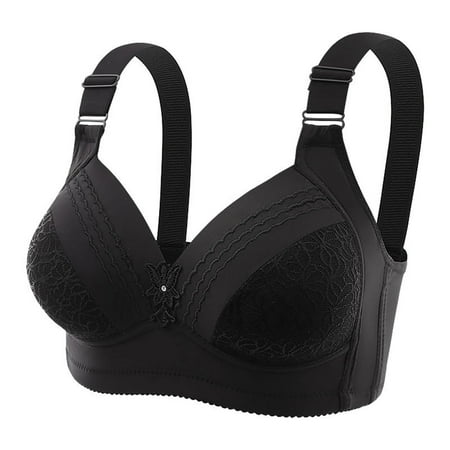 Balconette Bra  Women s Fashion Plus Size Wire Free Comfortable Push Up Bra Underwear  Bra with Clear Straps Christmas Ideas