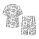 thumbnail image 1 of Fotbe Sea Turtle Pijama Estampada de 2 Piezas para Niños – Ropa de Dormir de Manga Corta Cómoda para Niños y Niñas, Camiseta y Shorts de Algodón-Small, 1 of 6