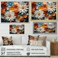 thumbnail image 4 of Designart "Daisies landscape Aerial View" Floral Floater Framed Wall Decor, 4 of 7