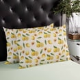 thumbnail image 4 of Yellow Lemon Throw Pillow Cover 12 x 20 Inch Decorative Pillow Cover Summer Fruit Flower Retro Watercolor Beige Lumbar Pillowcase Seasonal Rectangle Cushion Case for Couch Sofa Bed Living Room, 4 of 7