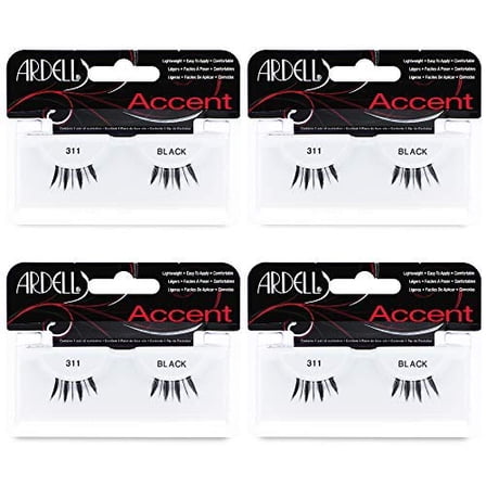 Ardell Accents False Eyelashes #311 Black (4 Pack)