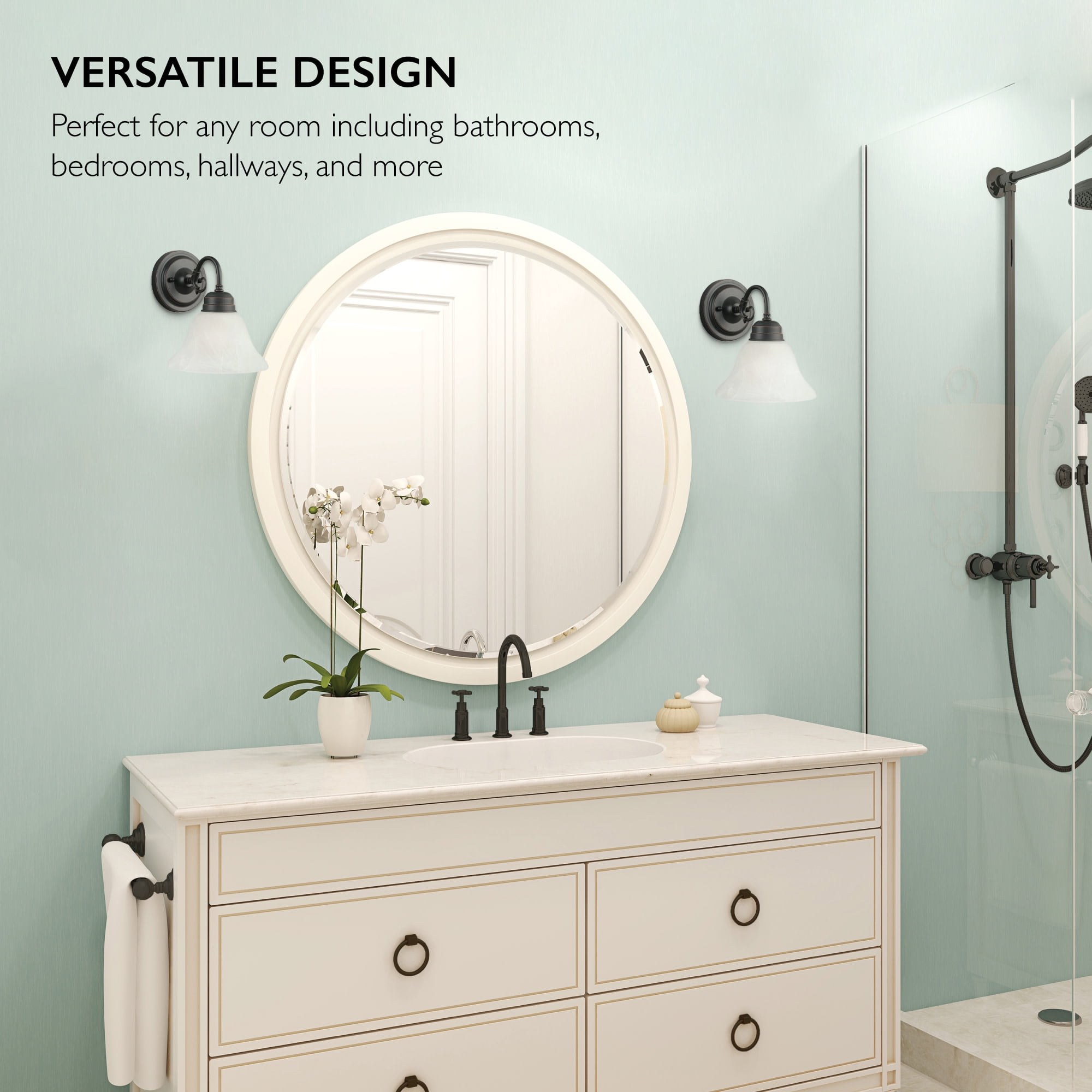 Design House Millbridge 1-Light Dimmable Wall or Vanity Light, Oil Rubbed Bronze