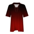 thumbnail image 5 of COM1950s Shorts pour Femmes, Blouses pour Femmes, Mode Blouses Imprimées Dégradées pour Femmes T-Shirt à Manches Courtes Col Rabattu, Blouses pour Femmes Mode, Blouses pour Femmes Mode, Hauts pour Femmes, 5 of 5