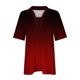 thumbnail image 5 of Tops Cortos para las Mujeres Blusas Impresas de Gradiente Camiseta de Manga Corta con Cuello de Vuelta, Tops de Blusa para las Mujeres Casual, 5 of 5