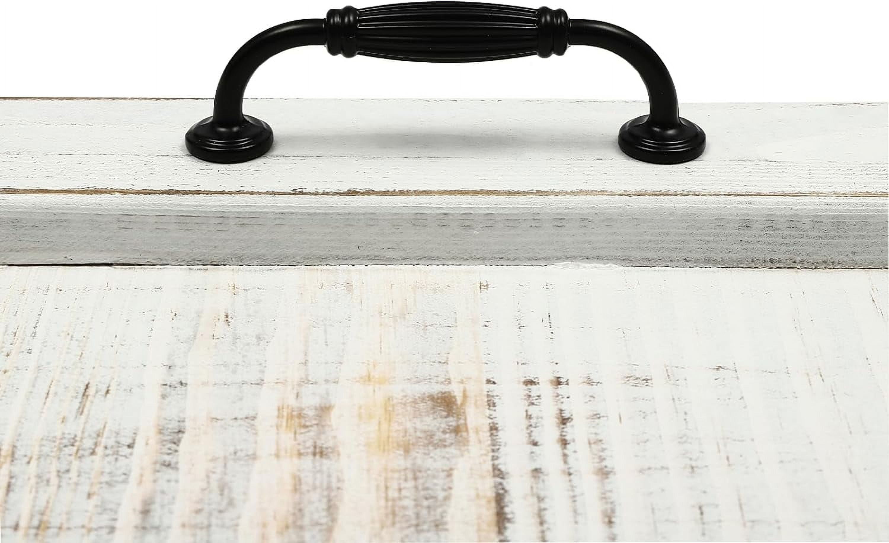Board Stove Cover, Wooden Stove Top Covers for Electric Stove & Gas Burner with Handles, Stove Burner Covers Decorative Tray for Kitchen (White, 21.65''x30.3'')