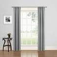 thumbnail image 2 of Eclipse Phoenix Blackout Curtain Rod Pocket Panel, Set of 2, Light Gray, 37" W x 84" L, 2 of 6