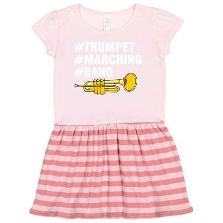 

Inktastic #Trumpet #Marching #Band Hashtag White Text Gift Toddler Girl Dress