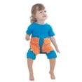 thumbnail image 4 of Body De Bebé Canastilla Onesies Para Niños Pequeños Recién Nacidos Niñas Niños Ropa De Manga Corta Gateando Sólido Mopa Mameluco Mono Azul Odeerbi  LM103-262, 4 of 8