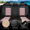 thumbnail image 5 of Car Seat Covers Full Set Fit for Mercury Mariner 2005-2011, Premium Faux Leather Seat Protectors, Breathable, Waterproof & Anti-Slip Full Wrapping Edge Seat Covers (Black&Pink, Full Set), 5 of 7