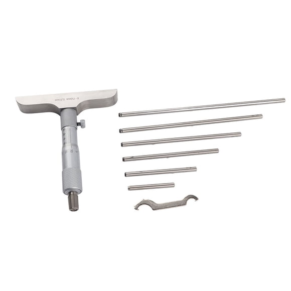 Depth Gauge Micrometer, Easy To Install Depth Micrometer Round Head For School For Home For Factory