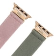 thumbnail image 2 of onn Watch Band, Universal Fit for Apple Watch, Samsung Galaxy, Garmin 20mm, 2 Pack-Pink & Green Knit, 2 of 6