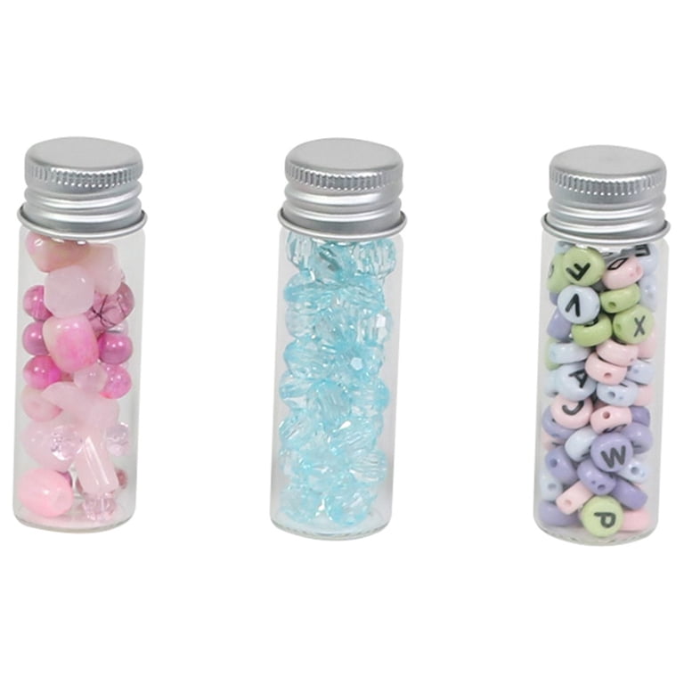 Novelinks 16 Ounce Clear Plastic Jars With Black Lids Refillable Round Clear
