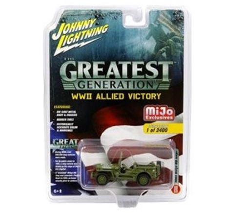 Johnny Lightning Jeep Willys Great Generation WWII Allied Victory JLCP7064 1/64 