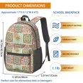 thumbnail image 3 of Pioneer Flower Floral Print Pattern 17" School Backpacks for Teens,Waterproof Oxford Fabric,S-Shape Padded Straps for School,Travel,Hiking,Camping, 3 of 6