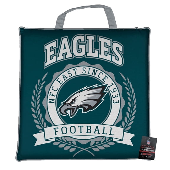 NFL Philadelphia Eagles 14x14x1.75 Inch Team Color Cushion with Handle and Polyurethane Internal Pad