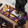 thumbnail image 2 of Long Mouse Pads for Desk,Purple Halloween Jack Lanterns Desk Mats on Top Of Desks, Desk Mouse Pad Extra Large with 3mm Non-Slip Base and Stitched Edge for Gaming,Office,Work,Home 35.4x15.7in, 2 of 5