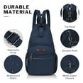 thumbnail image 4 of Sling Bags for Men Women Crossbody Small Sling Backpack with Single Double Shoulder Lightweight Over Shoulder Bag for Daily Travel Use,8610-Navy, 4 of 9