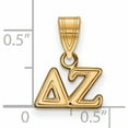 thumbnail image 2 of Ss/Gold Plated Sterling Silver With Gp Logoart Delta Zeta Small Pendant (13 X 12) Made In United States gp002dz, 2 of 5