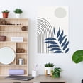 thumbnail image 5 of Soscooter Navy Blue Boho Canvas Wall Art Abstract Wall Decor Minimalist Print Geometric Botanical Lines Painting for Bedroom Office Bathroom,16x24 Inch, 5 of 7