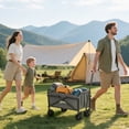 thumbnail image 2 of Outsunny Small Collapsible Folding Wagon Cart, Utility Garden Cart, Grey, 2 of 10