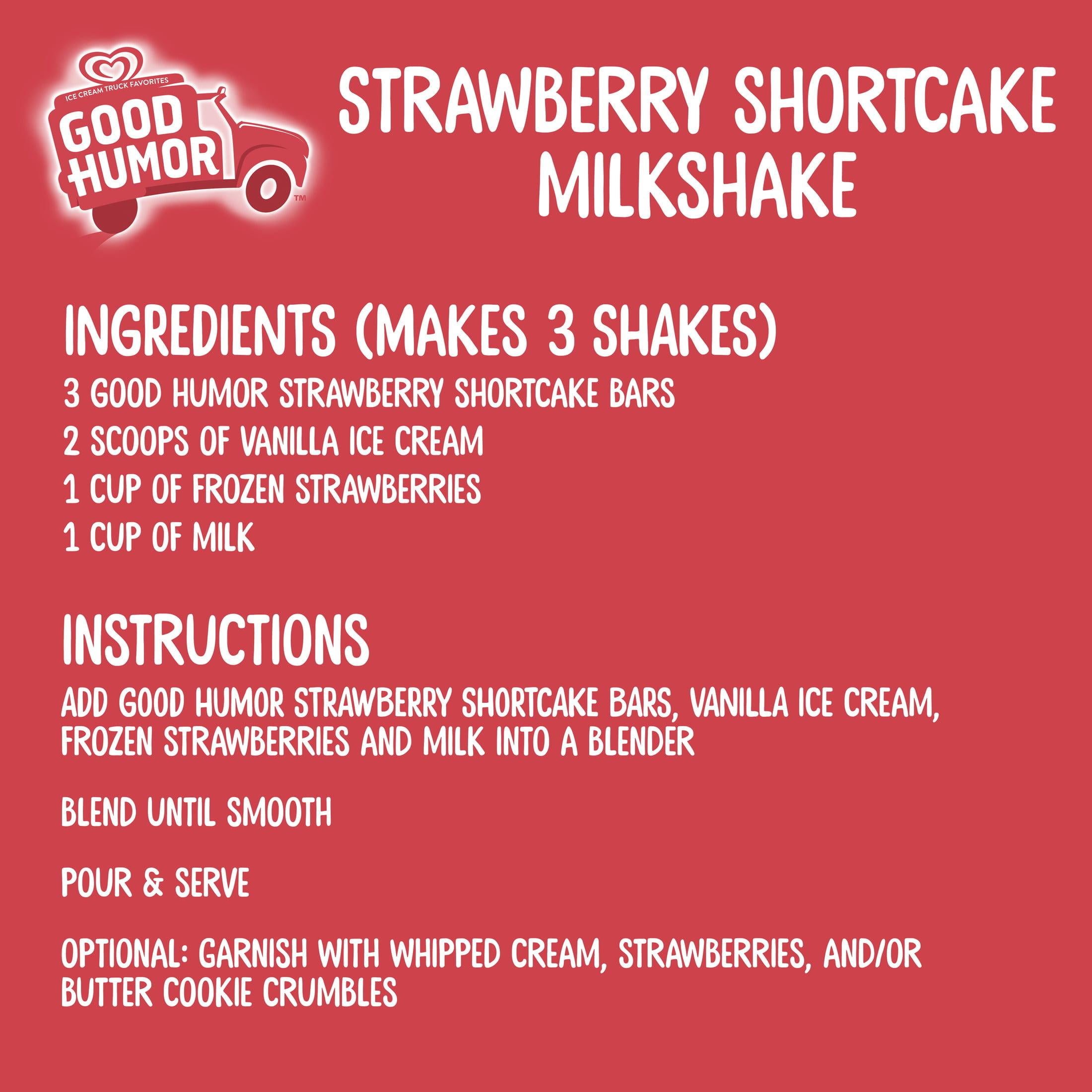 Good Humor Strawberry Shortcake Ice Cream Bars Frozen Desserts, 6 Count