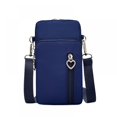 thumbnail image 1 of Bolso bandolera grande para mujer, monedero para teléfono móvil, tarjetero, monedero, monedero (orquídea grande y oscura) Feliz Sencillez, 1 of 1