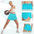 thumbnail image 3 of RELLECIGA Women's High Waisted Swim Shorts Sky Blue Swimsuit Bottoms Board Shorts for Women, 3 of 11